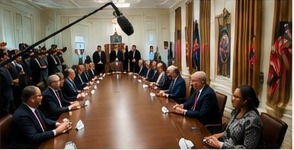 A White House roundtable meeting